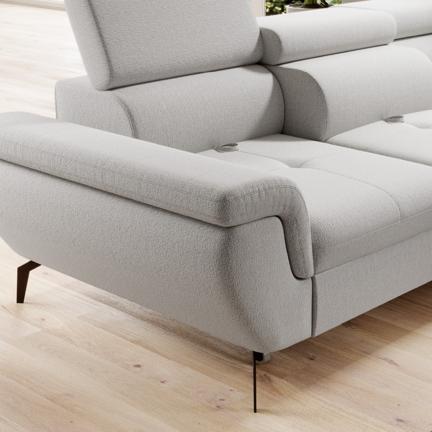 Canapé d’angle L – Design contemporain, convertible avec coffre de rangement et confort personnalisé