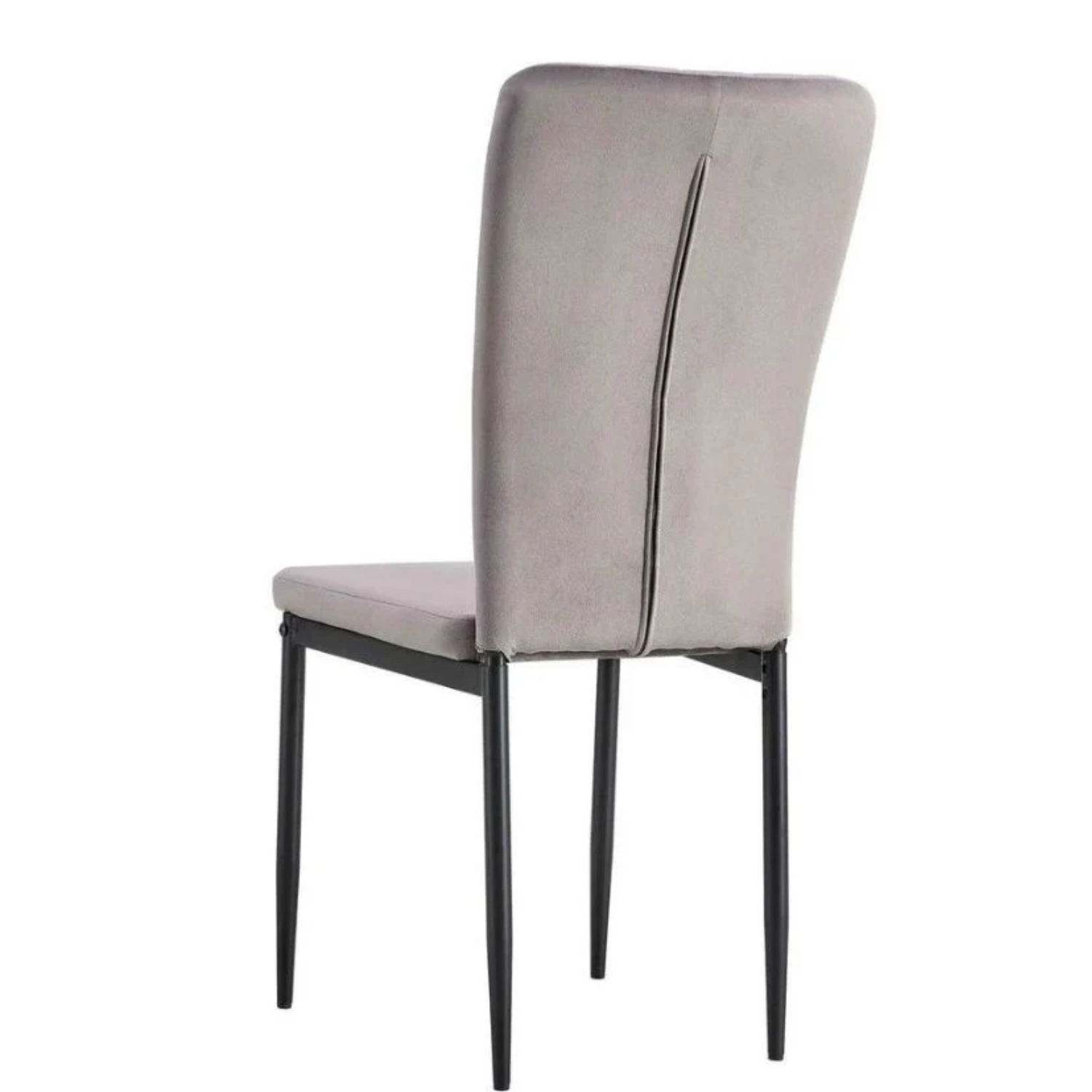 Chaise confortable en tissu gris ou noir – Piètement métal noir élégant