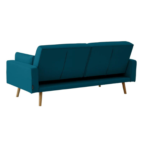 Canapé droit 3 places scandinave convertible en tissu