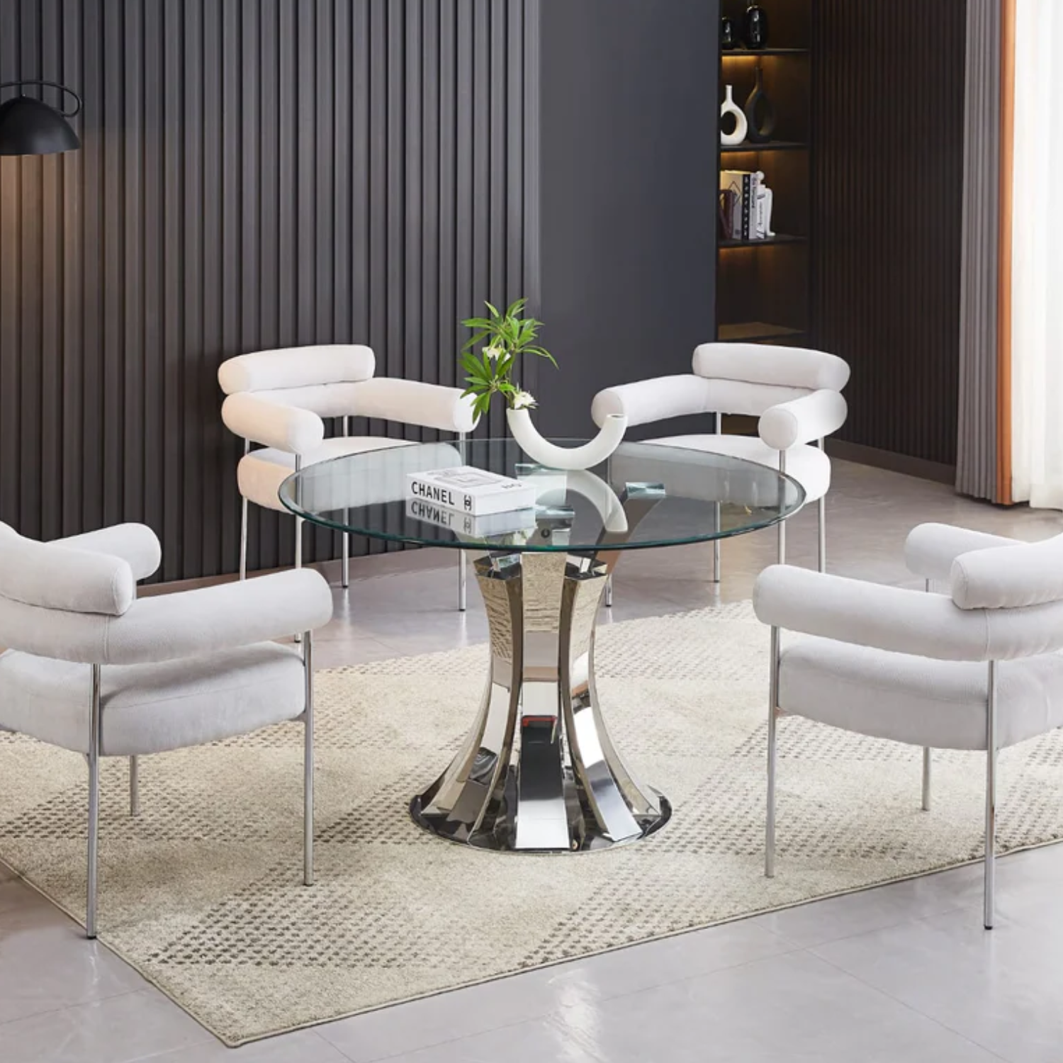 Table à manger ronde marbre de luxe TOP DESIGN