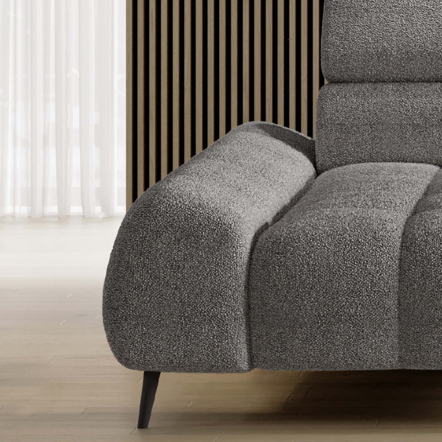 Canapé d'angle moderne avec réglage électrique de la profondeur d'assise Le canapé d'angle