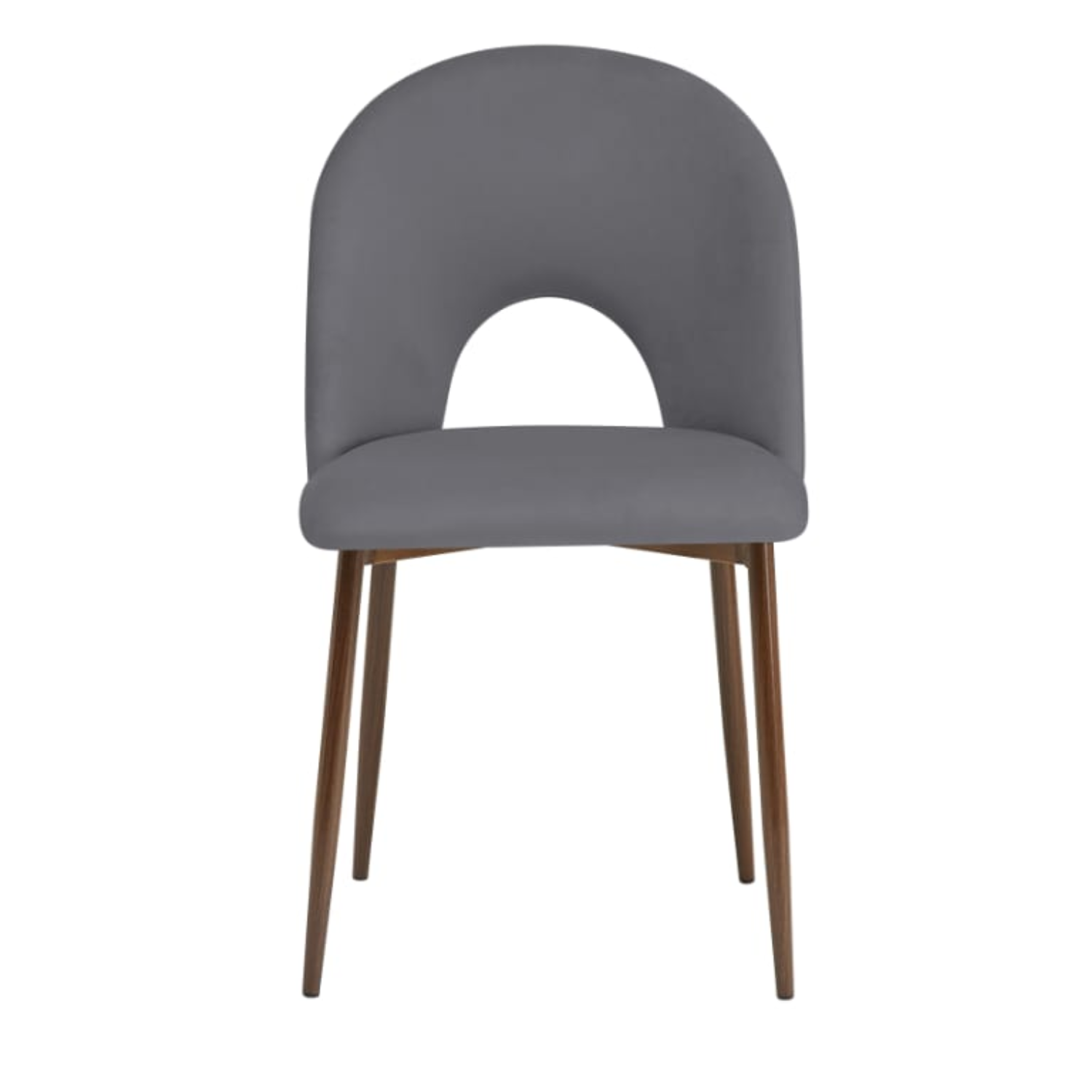Chaise  avec Velours beige ou anthracite & piétement métal