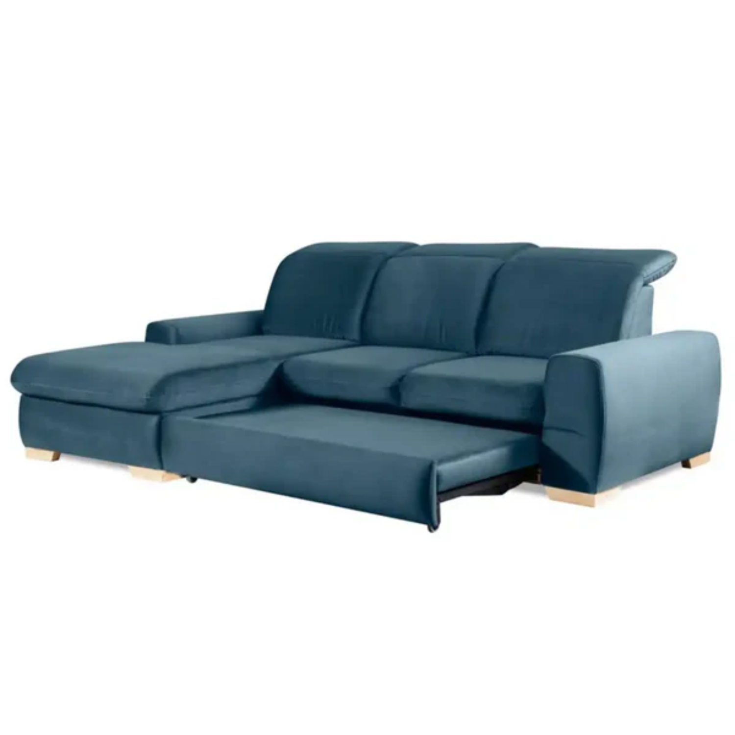 Canapé d’angle réversible avec couchage 200x140 cm et rangement intégré