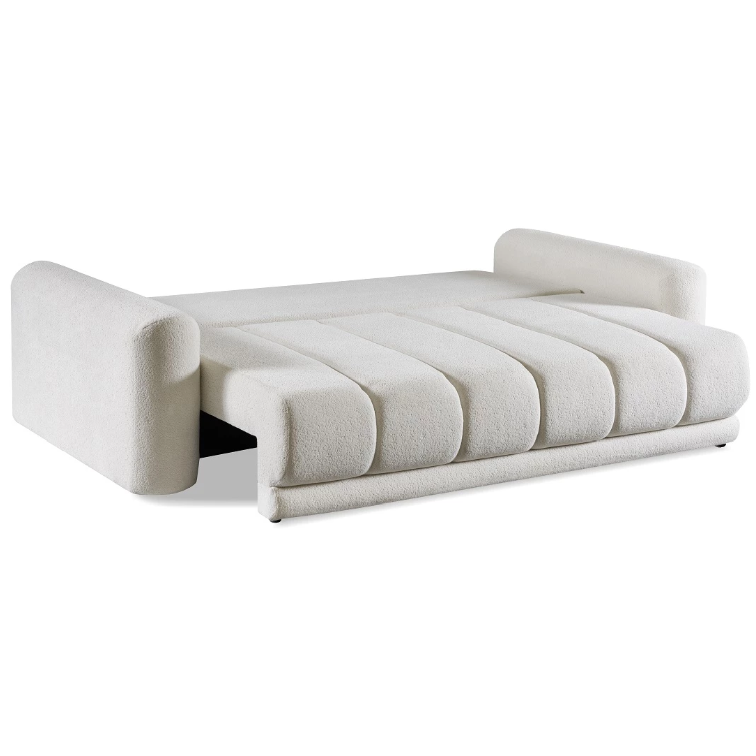 Canapé-lit 3 places 250 cm – Beige, convertible avec coffre et couchage XXL 163x200 cm