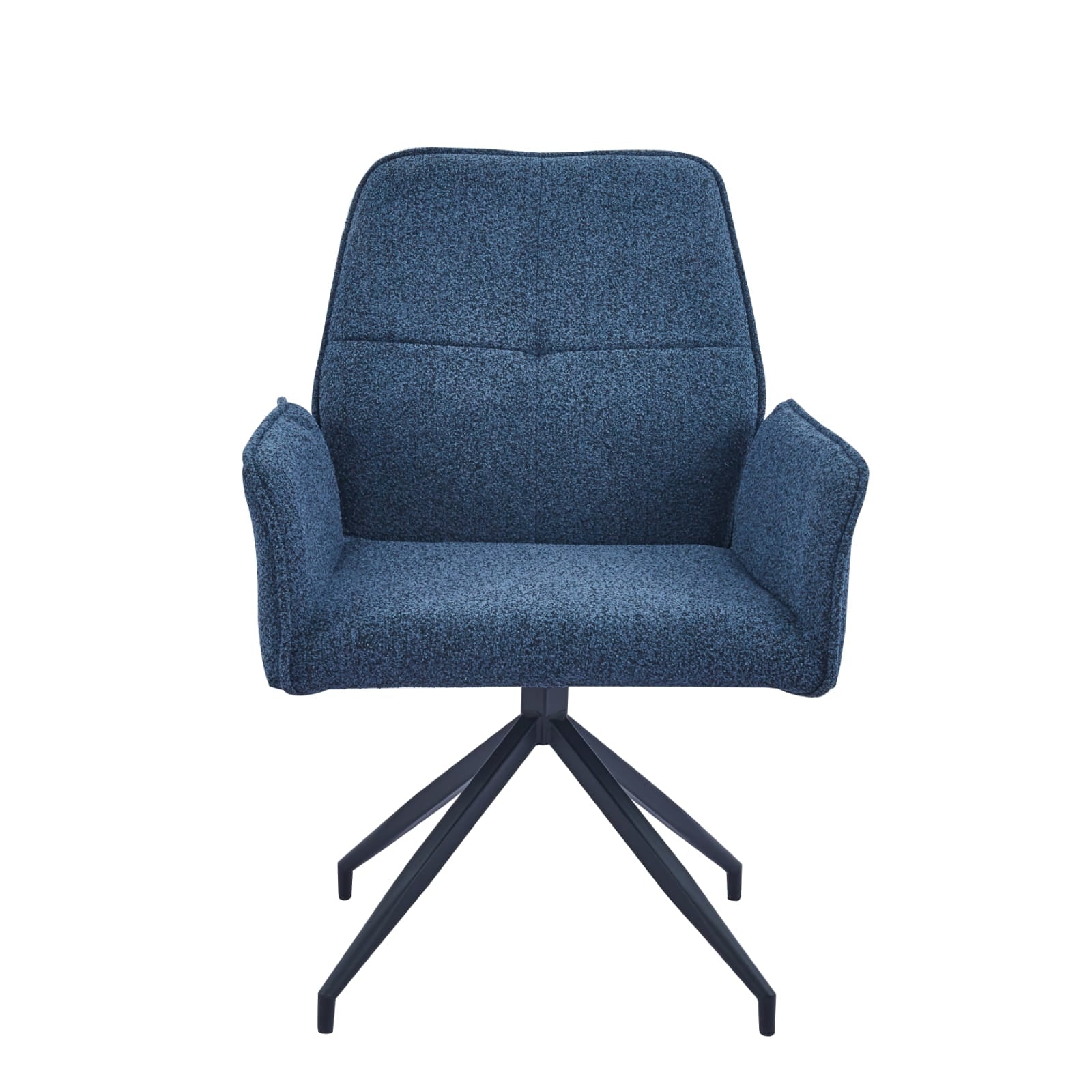 Chaise pivotante – Assise Confortable en Tissu  haut de gamme & Piétement Métal Noir , rotation 360° - Decora Home