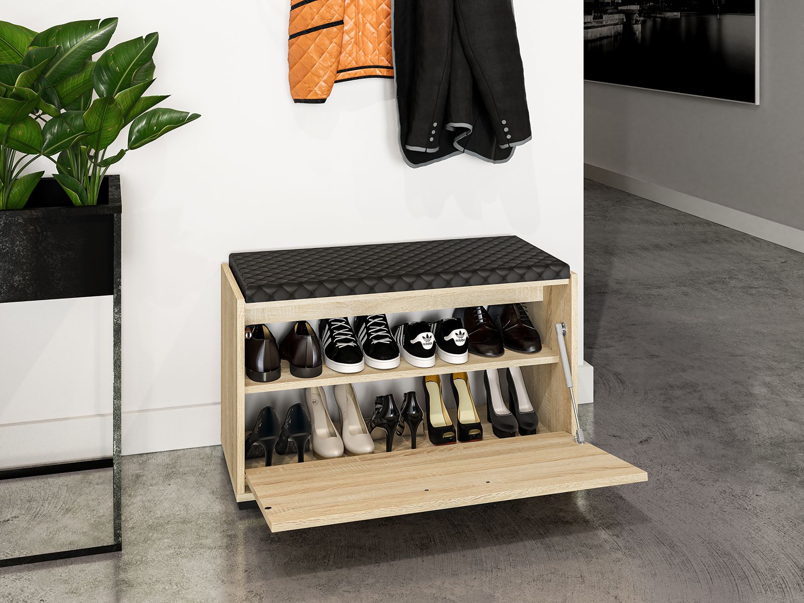 Meuble à Chaussures en Finition Lumière de Sonoma | Design Moderne & Résistance Maximale - Decora Home