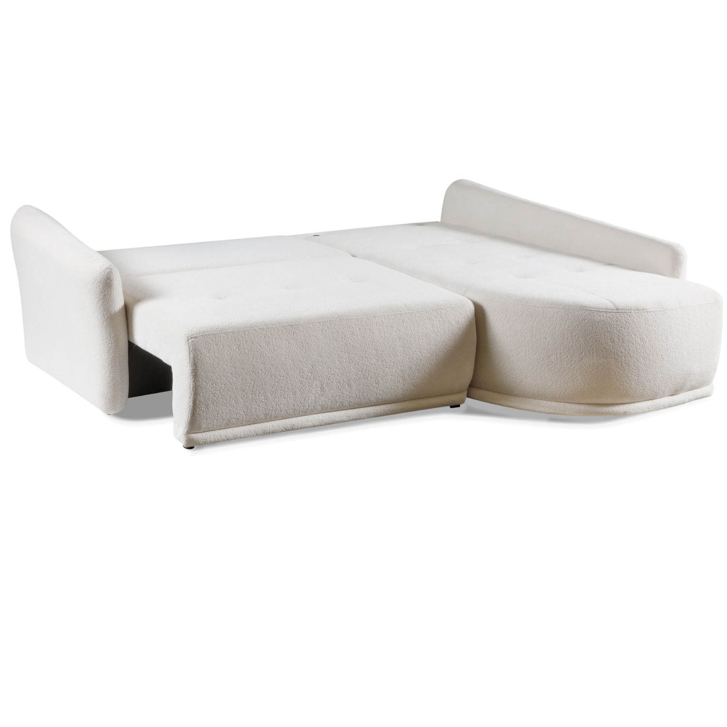 Canapé d’angle extensible avec rangement – 246 cm – Côté droit – Beige