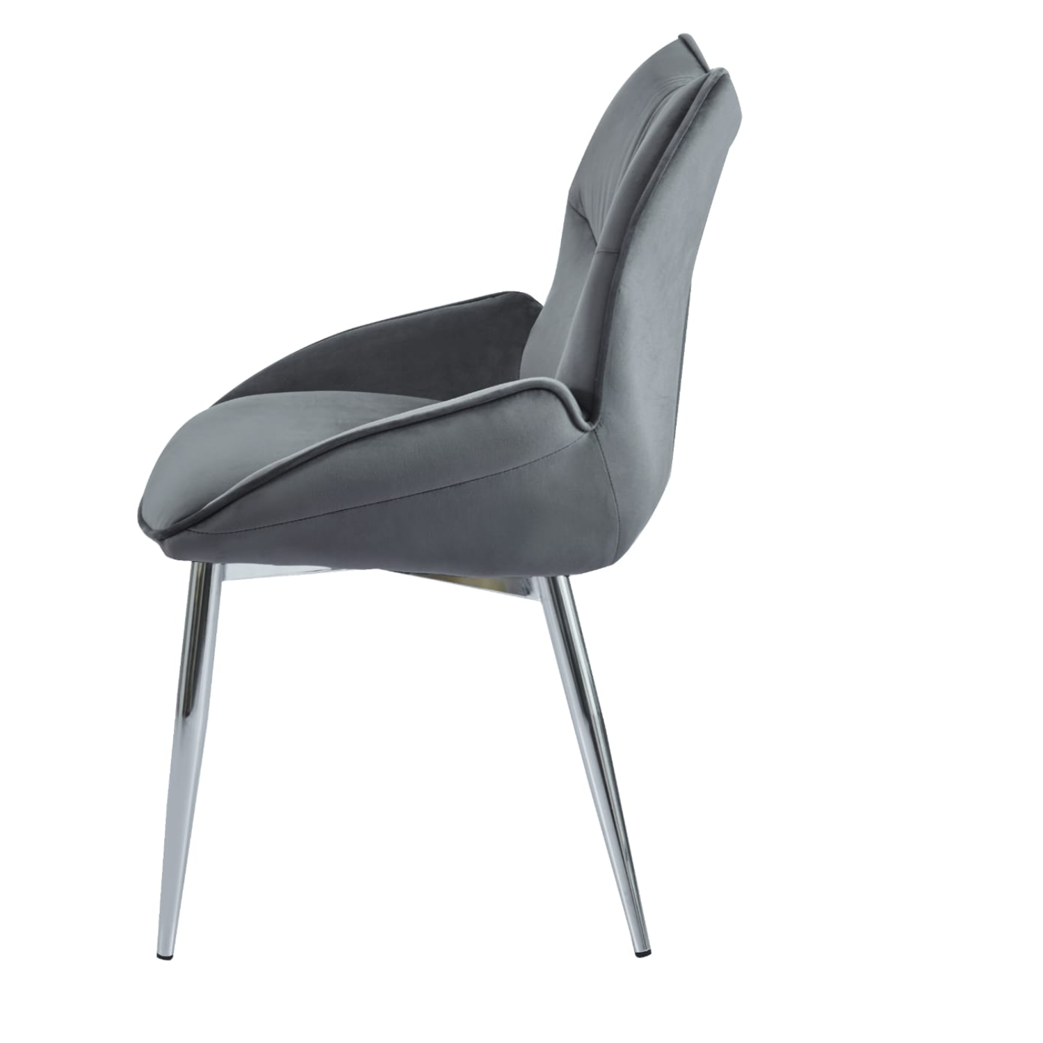 chaise  Assise ergonomique en velours & pieds métal