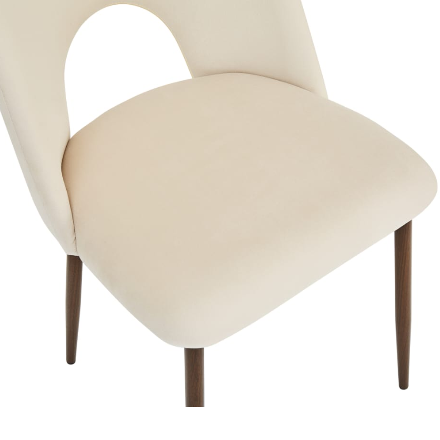 Chaise  avec Velours beige ou anthracite & piétement métal