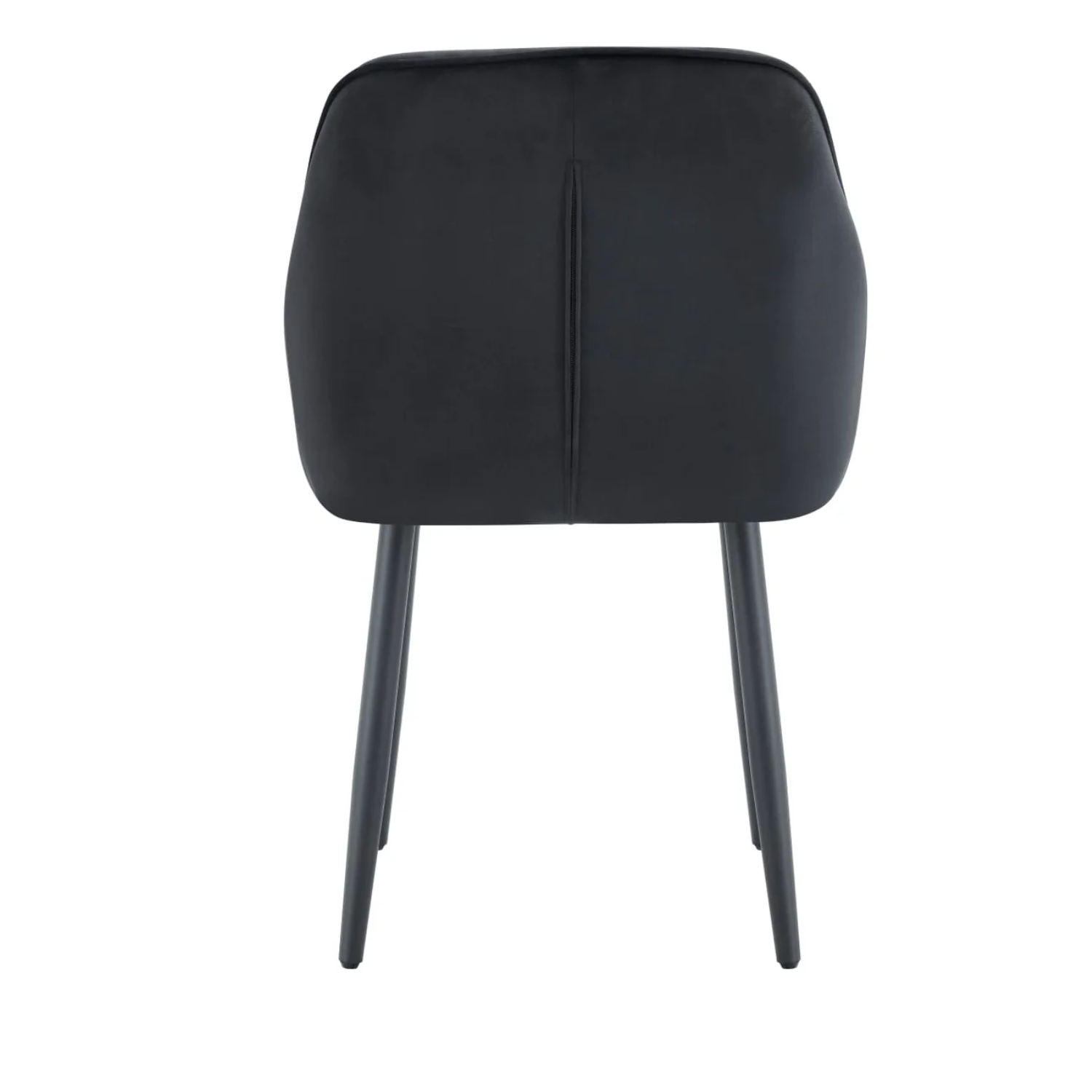 Chaise Assise en velours avec Piètement en métal noir