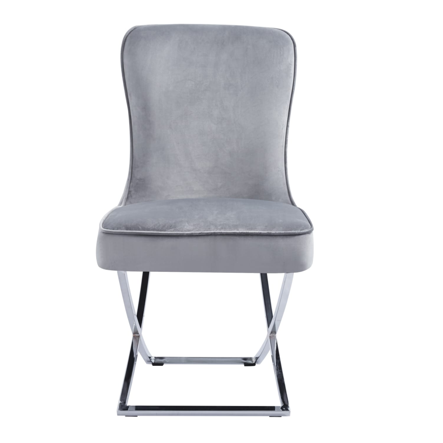 Chaise – Assise en mousse & pieds en acier doré ou argenté – Élégance sobre & confort moderne