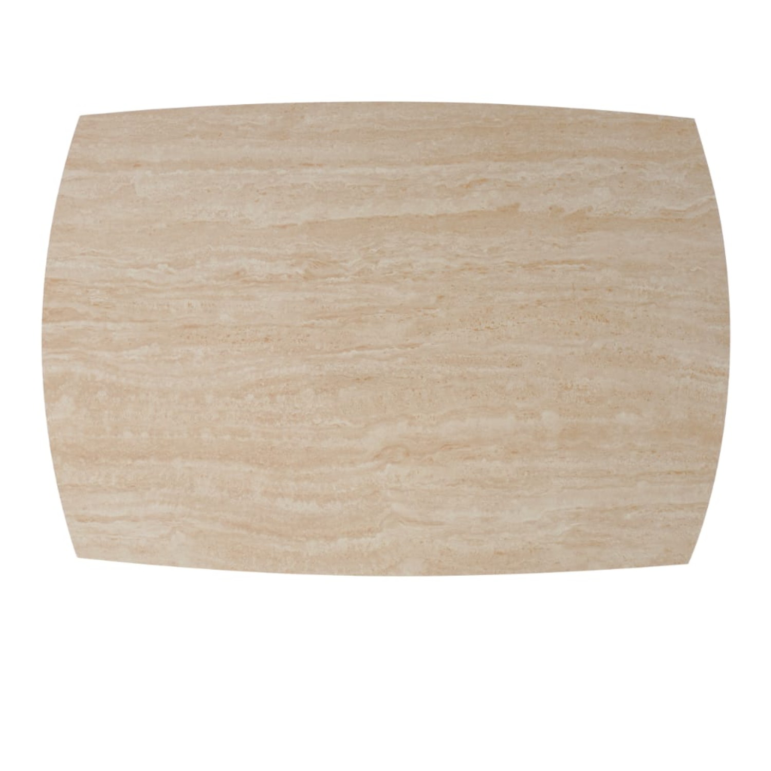 Table à manger extensible  – Plateau céramique travertin mat ou blanc – Pied métal noir –  129/189x89x76 cm