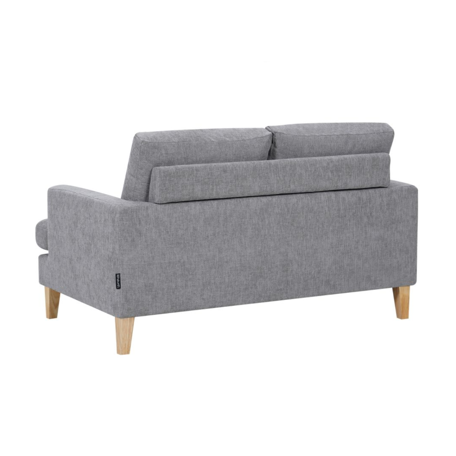 Canapé droit 2 places en tissu - Pieds Bois