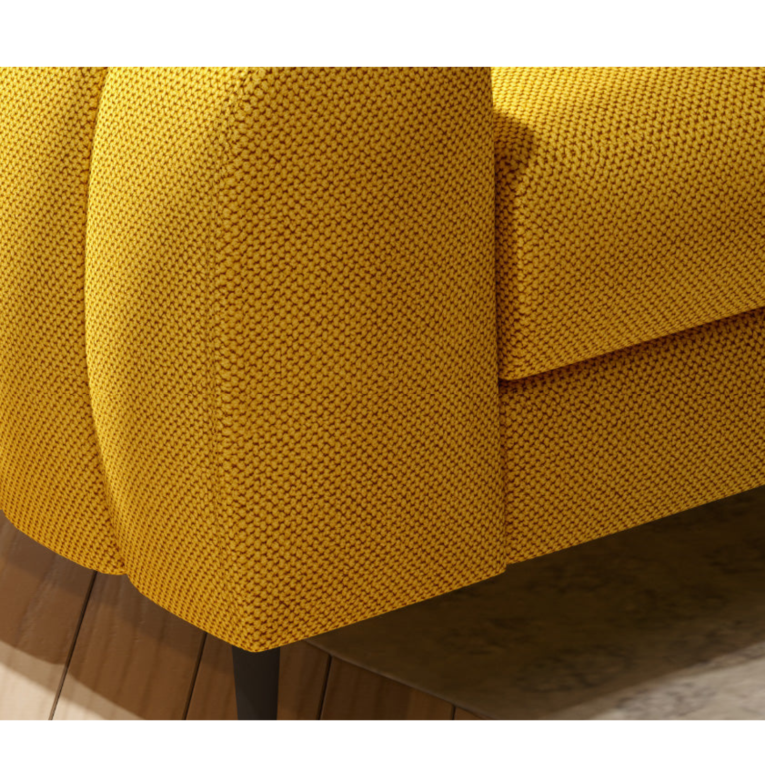 Canapé d’Angle – Compact avec Couchage DELFIN, Coffre de Rangement et Têtières Réglables