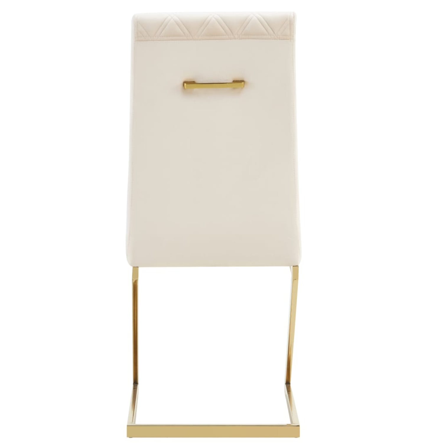 Chaise de bureau assise en velours et pieds en acier