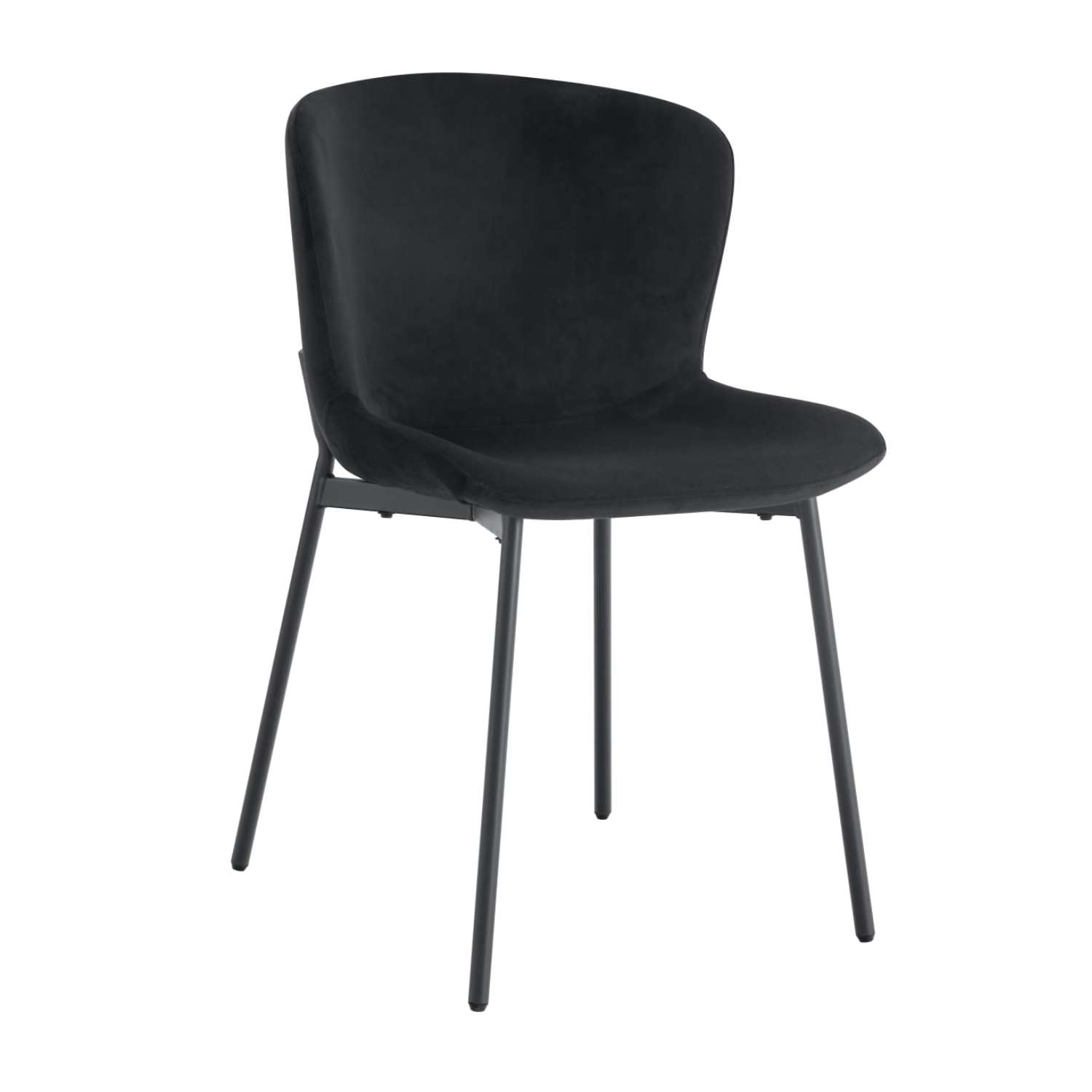 Chaise  en Assise velours avec structure métallique dorée, style moderne