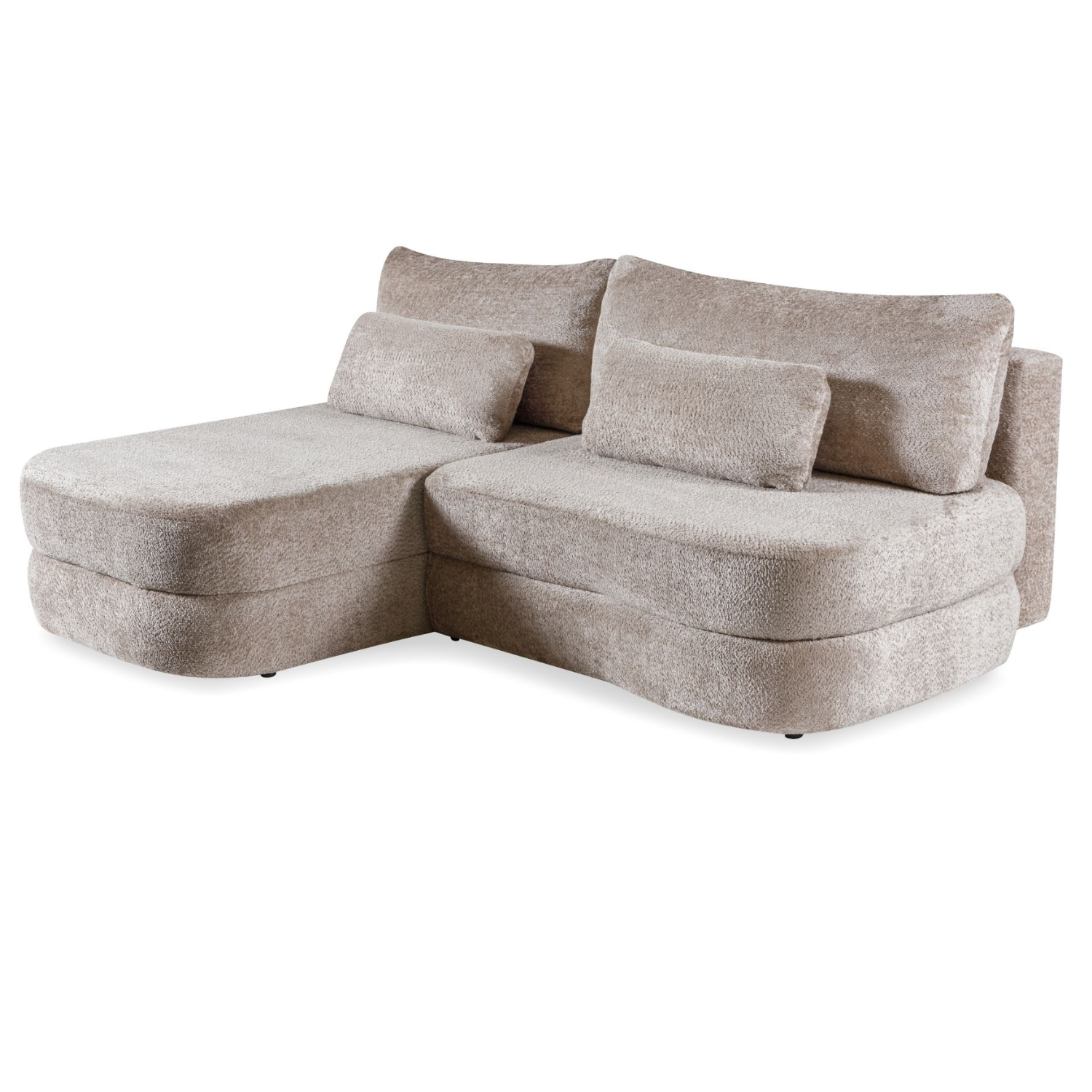 Canapé d’angle gauche extensible avec rangement  228 cm – Beige