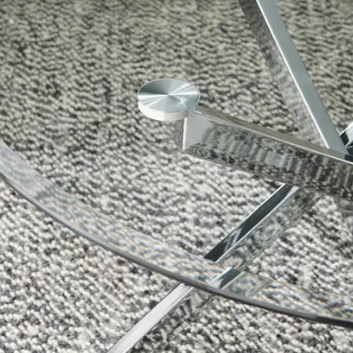 Table Basse Ronde en Verre ou Effet Marbre avec Structure Dorée ou Argentée