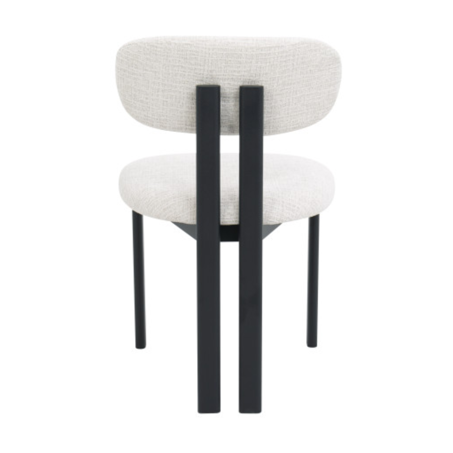 Chaise design VARENA – Assise et dossier en tissu, piétement acier (Blanc ou Beige)