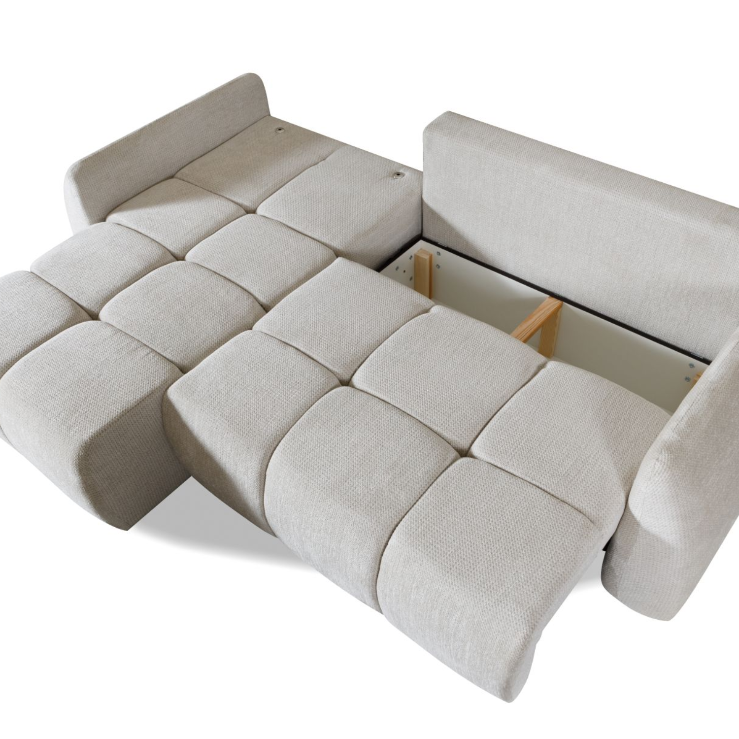 Canapé d’angle convertible – 255 cm – Couchage & Rangement – Moderne et modulable