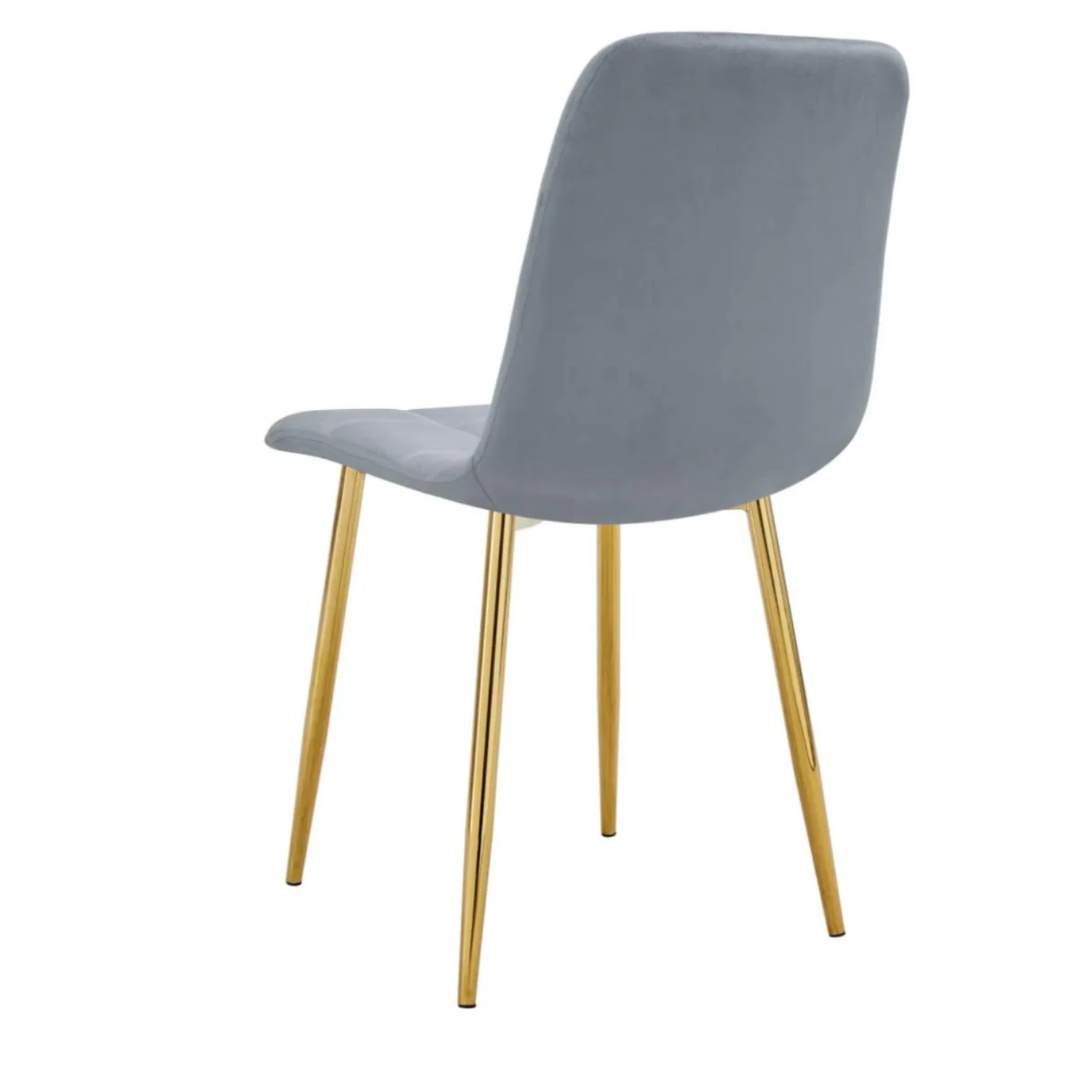 Chaise avec assise en tissu velours et piètement en acier