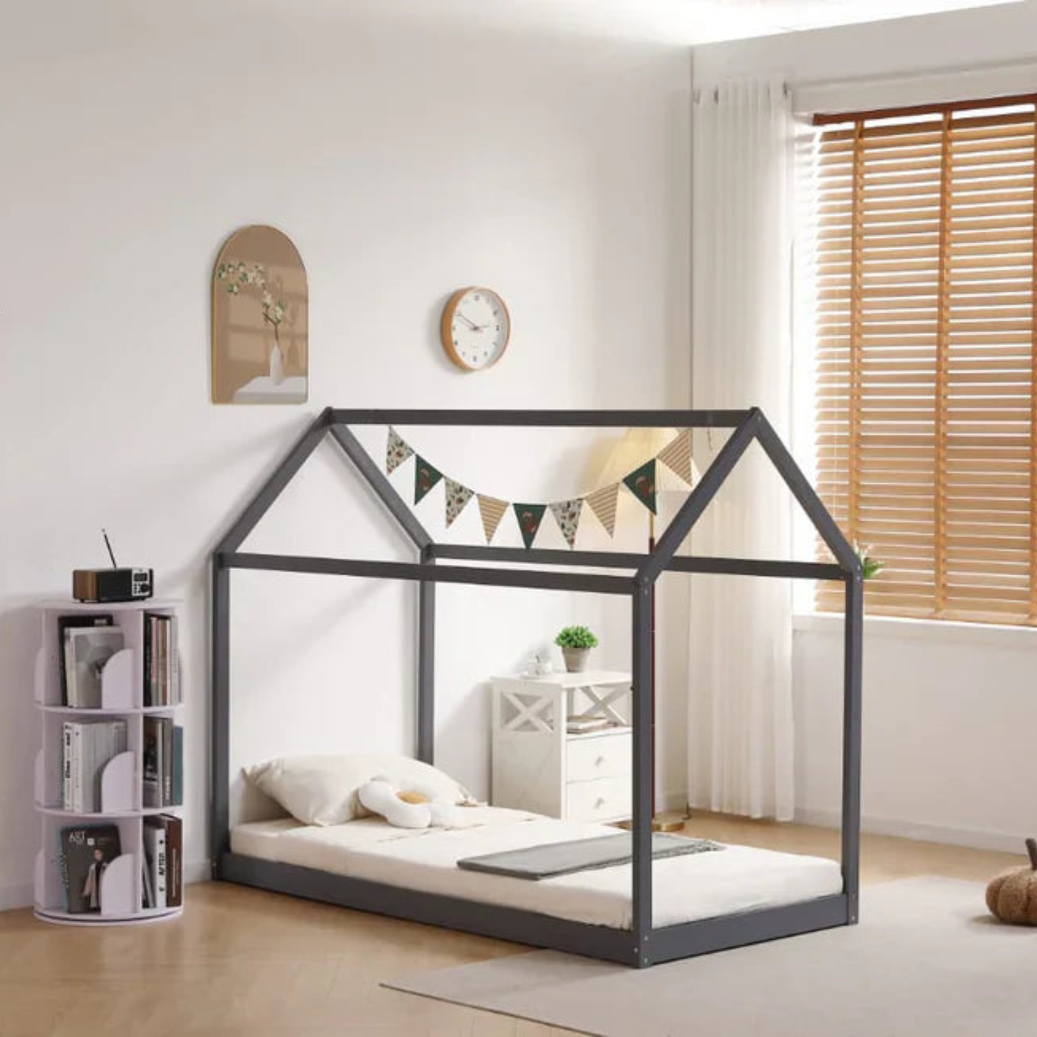 Lit Enfant – Structure MDF, Esprit Naturel 90x190 cm