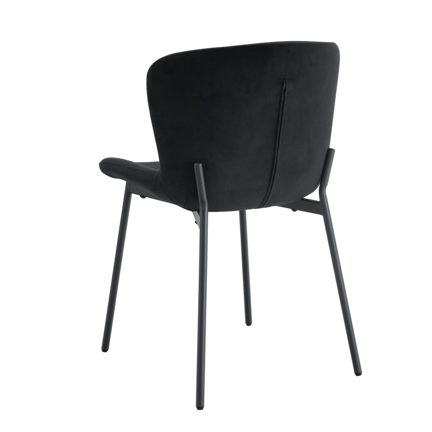 Chaise  en Assise velours avec structure métallique dorée, style moderne