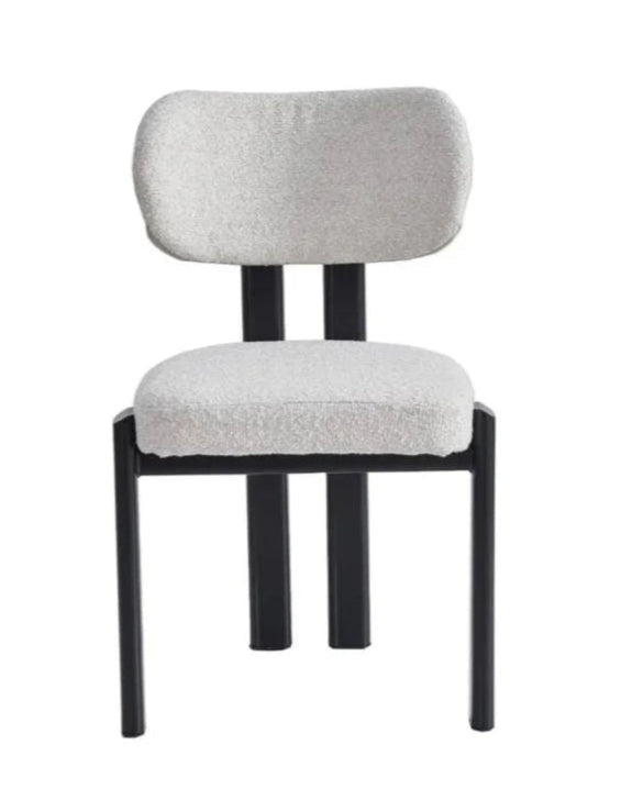 Lot de 4 Chaises  – Tissu Blanc – Élégance Moderne & Confort au Quotidien - Decora Home