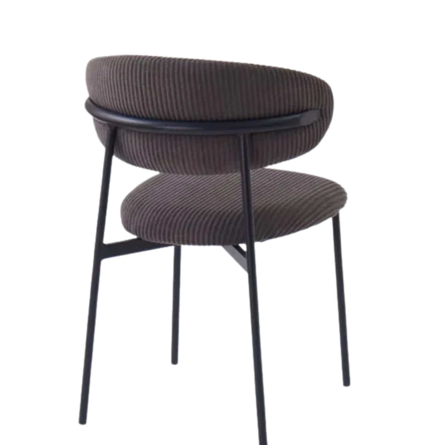Chaise  Revêtement Tissu Côtelé ou Serge – Pieds Métal Noir