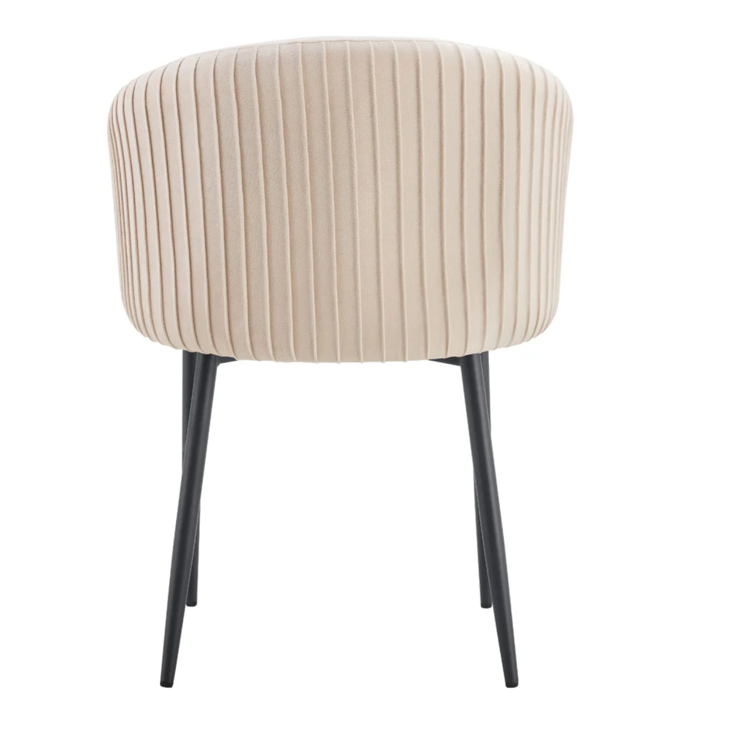 Chaise avec assise en velours et piètement en acier