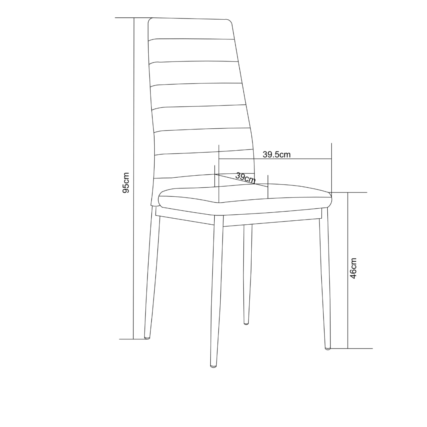 Chaise en velours  et pieds en acier inoxydable