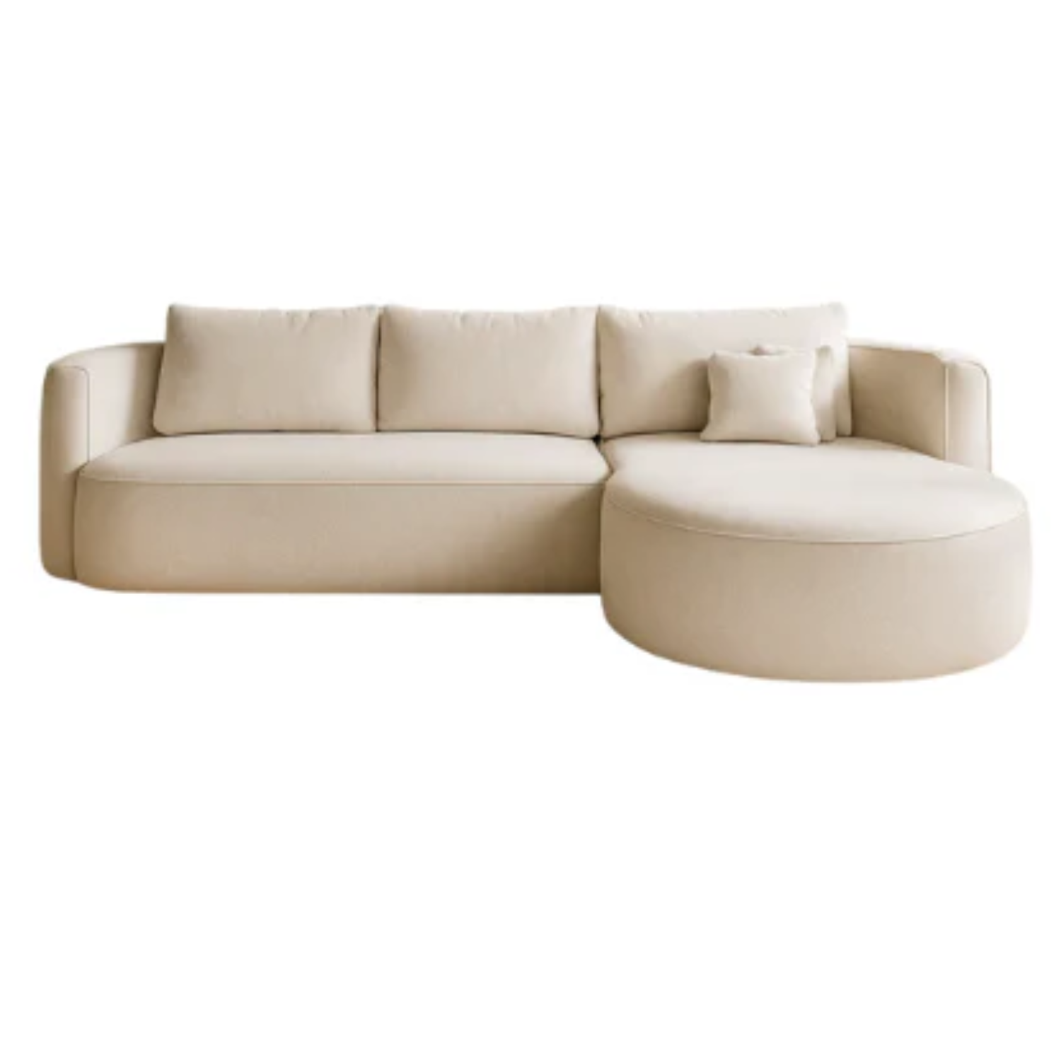 Canapé d’Angle Fiore S avec Coffre & Fonction Couchage – Design Arrondi