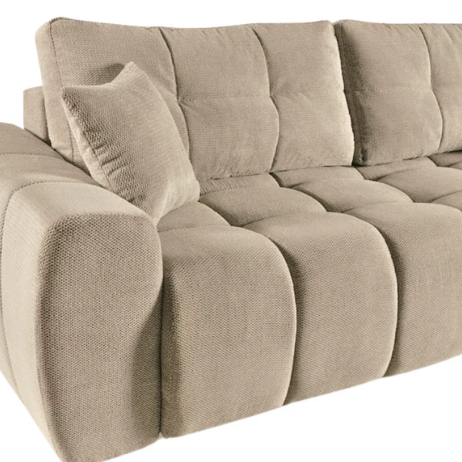 Canapé convertible avec accoudoirs – Couchage élargi & confort moderne en tissu Dunbar 25, disponible en gris ou en beige
