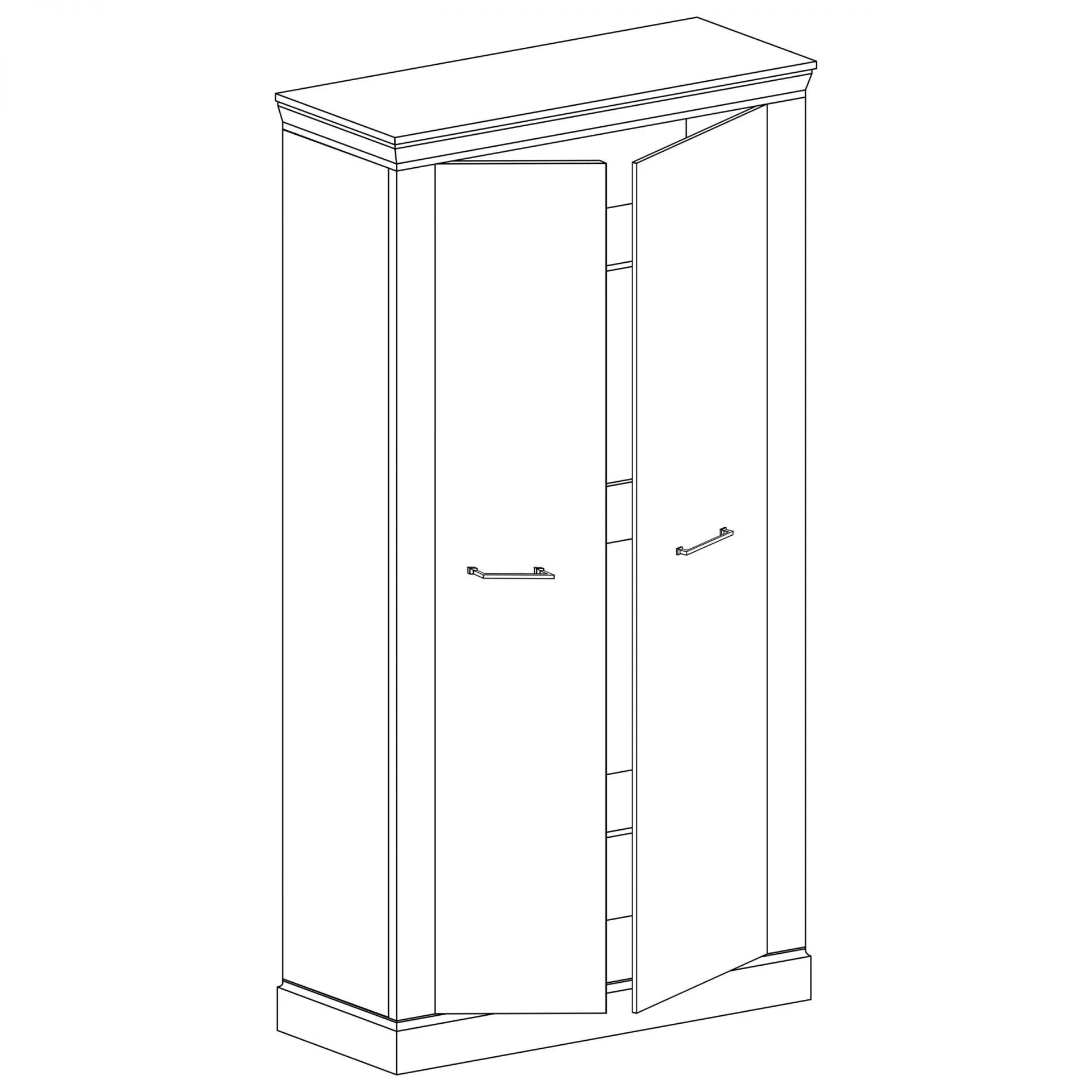 Armoire à deux portes avec rangements optimisés - Decora Home