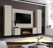 FLY wall hung TV unit avec cheminée bioéthanol, Kaszmir — vue 6