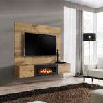 Composition TV Wall unit FLY M-P3 avec cheminée bioéthanol — vue 13