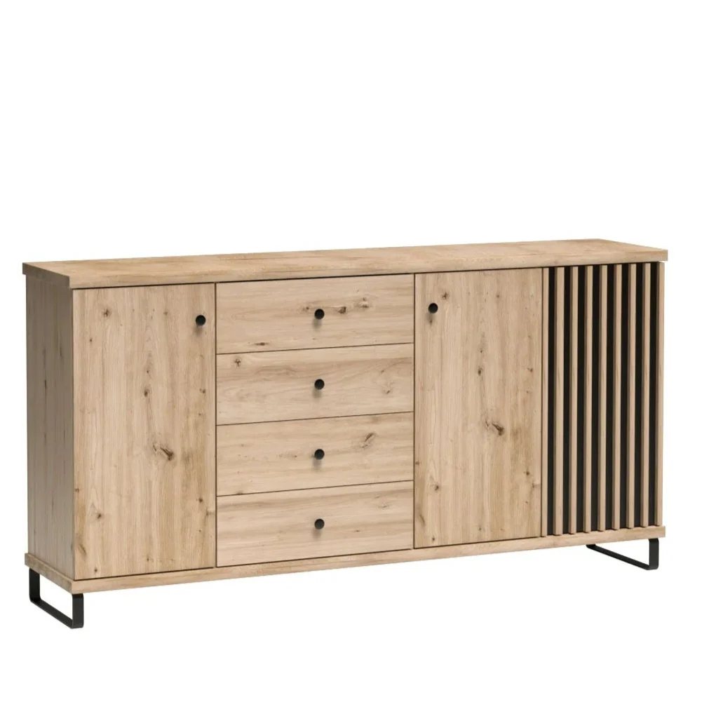Grande Commode, Buffet spacieuse avec tiroirs et armoires - Decora Home