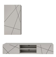 Composition TV GEO 180cm - Cachemire (Façades Cachemire (décor)) — vue 4