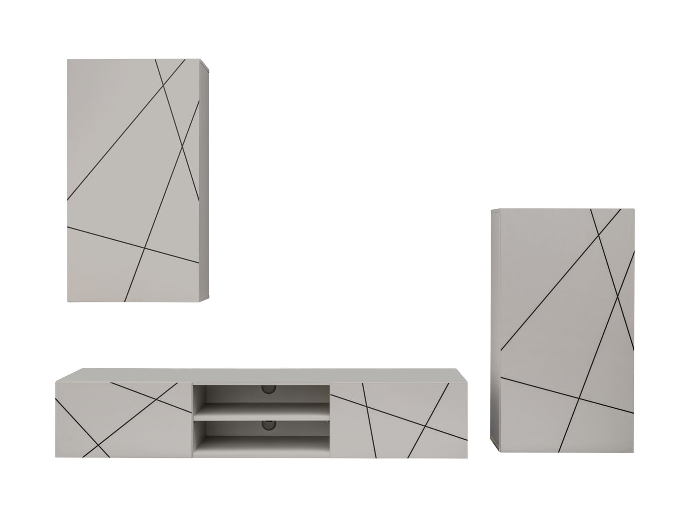 Composition TV GEO 180cm - Cachemire (Façades Cachemire (décor)) — vue 6