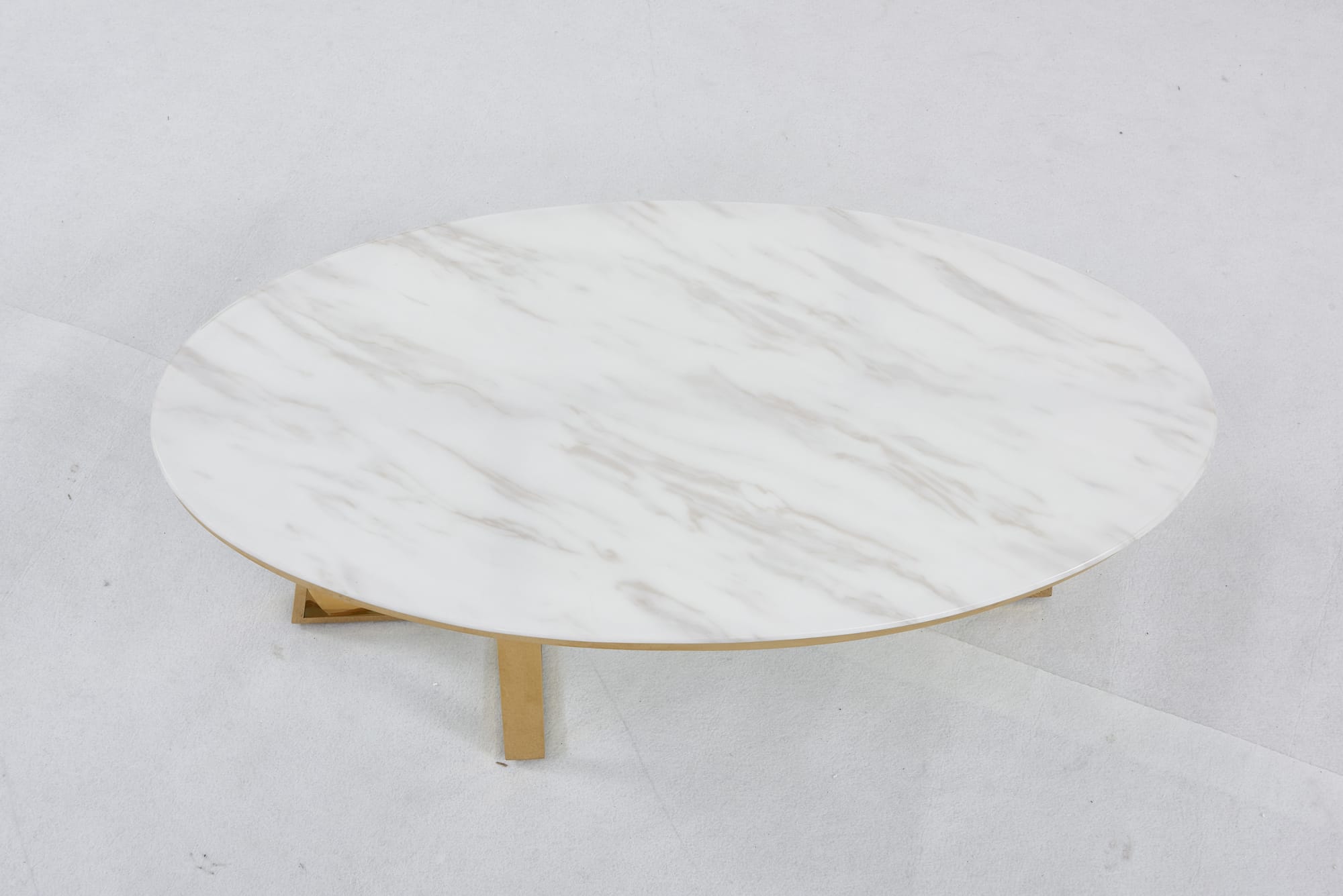 TABLE BASSE GAMMA GOLD PIERRE MARBRE 120 x 60 x 45 CM