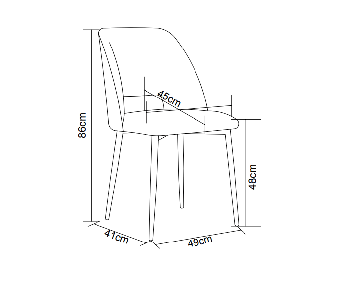 CHAISE AVA CHROME VELOURS VERT