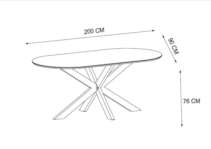 TABLE REPAS MANON PIED CHROME PLATEAU CERAMIQUE MARBRE BLANC 200x100cm