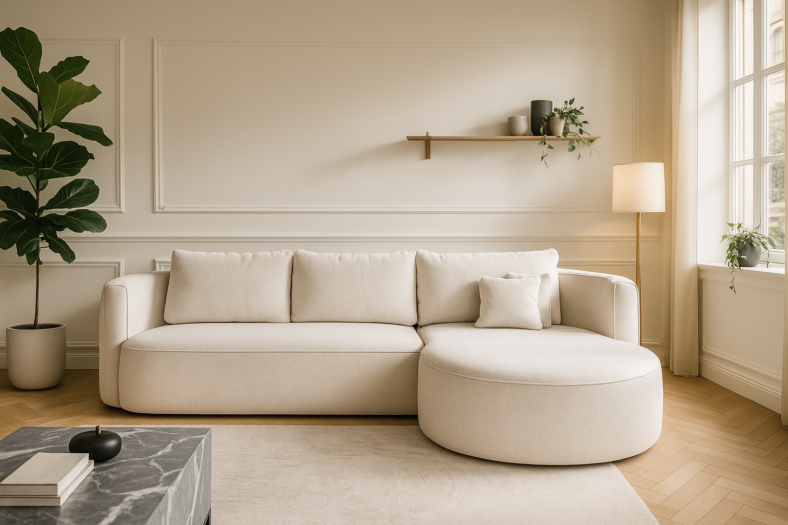 canape d angle fiore s avec coffre fonction couchage design arrondi