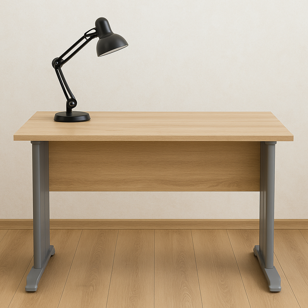 Bureau Moderne avec Bordure ABS - Résistant et Élégant en Lumière de Sonoma