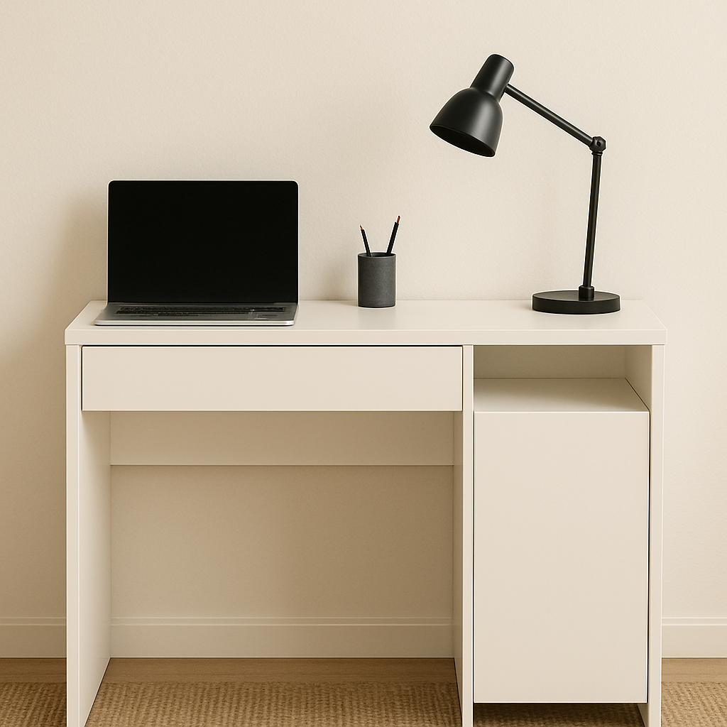 Bureau Blanc Contemporain – Résistance Supérieure et Finitions Haut de Gamme