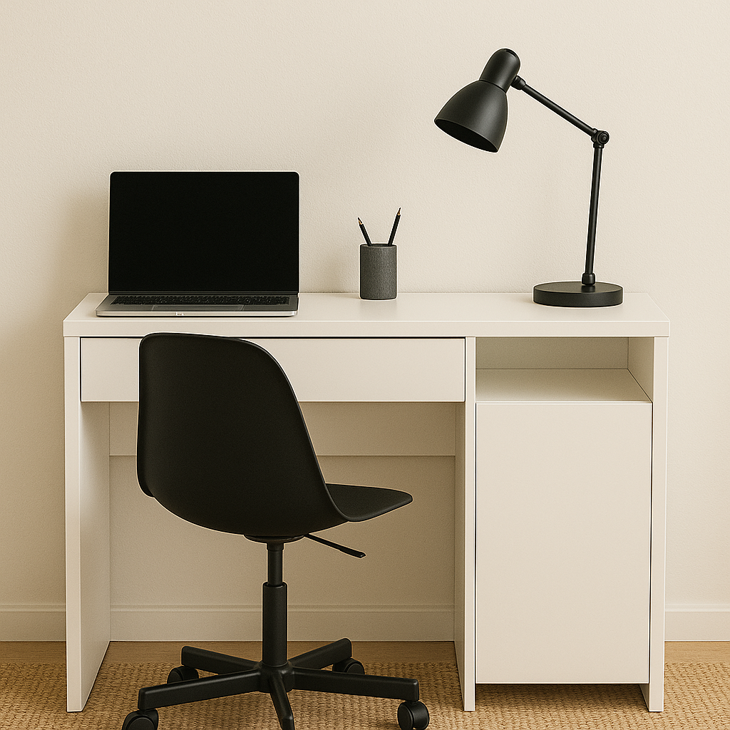 Bureau Blanc Contemporain – Résistance Supérieure et Finitions Haut de Gamme