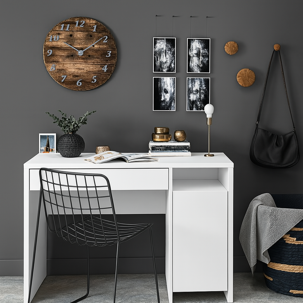 Bureau Blanc Contemporain – Résistance Supérieure et Finitions Haut de Gamme