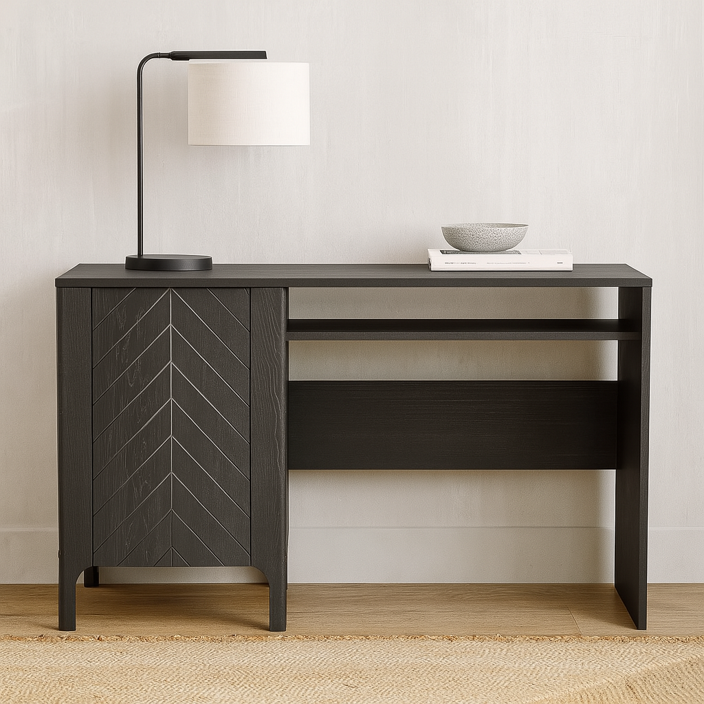 Bureau avec Armoire Intégrée et Façade à Chevrons