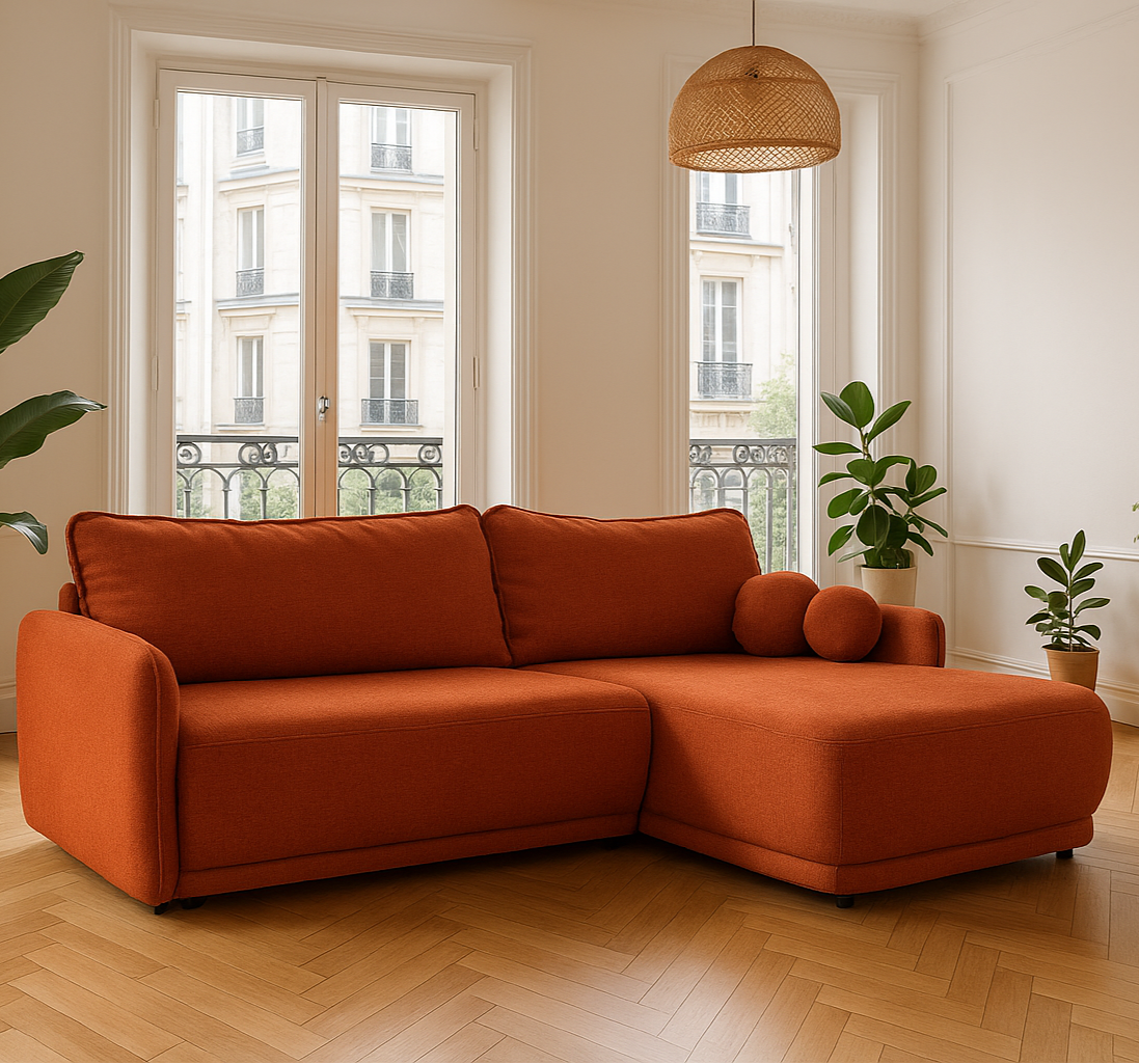 Canapé d’angle convertible – Design moderne, confort optimal et couchage pratique