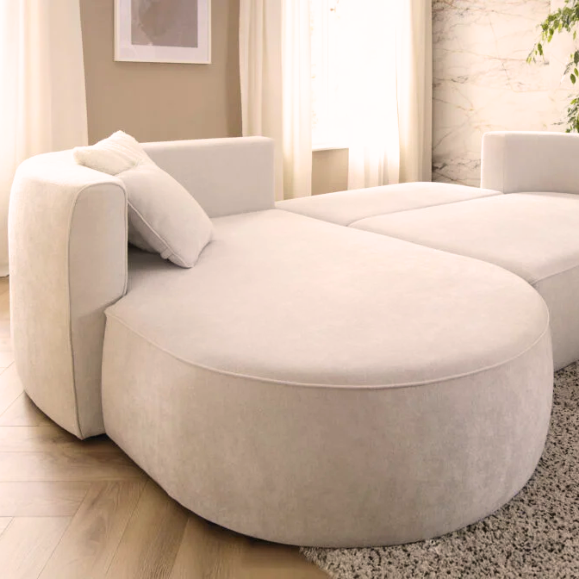 canape d angle fiore s avec coffre fonction couchage design arrondi